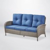 POCASSY 72" Wide Outdoor Sofa Furniture Outdoor Wicker Sofa Weather Resistant Rattan with Deep Seat for Patio Backyard Porch - 3 of 4