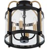 Artcraft Lighting Aurelia 4 - Light Flush Mount in  Black/Brushed Brass - 3 of 4
