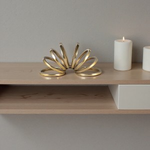 Sagebrook Home Metal Slinky Ring Sculpture - Contemporary Abstract Creative Aluminum Slinky Statue for Home or Office - 1 of 4