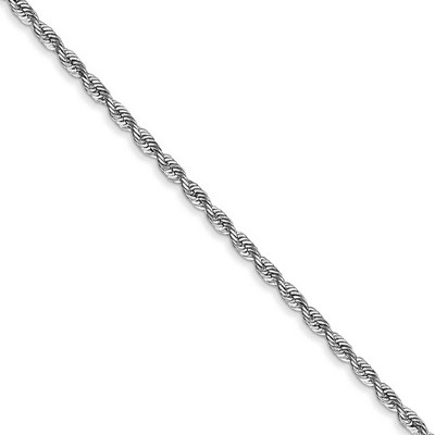 Black Bow Jewelry 1.8mm, 14k White Gold D/C Quadruple Rope Chain Necklace