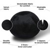 NicBex Velvet Bean Bag Chair,3 Ft Plush Floor Chair for Kids and Adults with Washable Cover,Filled with Shredded and Memory Foam - 4 of 4