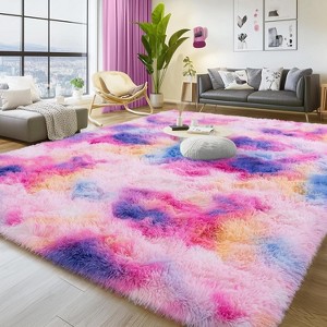 Area Rugs for Living Room Bedroom, Non-Slip Fluffy Soft Shag Carpet for Kids Home Dorm Decor - 1 of 4