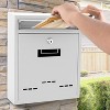 Locking Wall Mount Mailbox for Secure Mail Delivery with Durable Steel Construction, Weather-Resistant, Easy Installation - 2 of 4