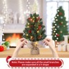 Mini Christmas Tree with Top Star & Lights, Tabletop Artificial Christmas Tree with Red Berries & Pine Cones, DIY Gifts for Holiday Decorations - 4 of 4