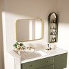 Rectangular Framed Tempered Glass Wall-Mounted Bathroom Vanity Mirror - 4 of 4