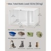 SONGMICS HOME Superfast Toolless Assembly, Cat Litter Box Enclosure, Cat House, for Large Cats, Push-to-Open Doors, Minimalist Modern, White - 4 of 4