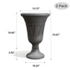NAYSAYE Planter Trophy Flower Pot Set of 2 Stylish Resilient HDPE Material for Modern Indoor Outdoor Garden Spaces, 15.75"*15.75"*23.62" - 3 of 4