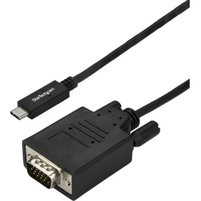 StarTech.com 10ft/3m USB C to VGA Cable - 1080p USB Type C DP Alt Mode to VGA Video Display Adapter Monitor Cable - Works w/ Thunderbolt 3