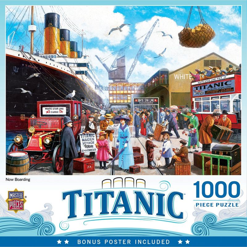 MasterPieces 1000 Piece Jigsaw Puzzle - Titanic Boarding - 19.25"x26.75", 1 of 8