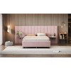 Okak Size Velvet Platform Bed Frame Upholstered Modern Bed with Big Headboard Noise-Free No Springs Required Easy to Assemble - 3 of 4
