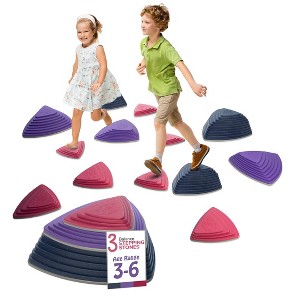 Motherly Haven 12-Piece Balance Stepping Stones for Kids, Sensory Toys to Promote Coordination, Galaxy - 1 of 4