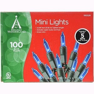 Holiday Wonderland Blue Color Christmas Light Set, 100 Count - 1 of 1