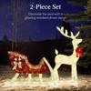 Best Choice Products XL Lighted Christmas 5ft Reindeer & Sleigh Holiday Outdoor Decor Set w/265 LED Lights - 2 of 4