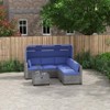 Gulches 6 Pieces Patio Furniture Sets, Outdoor Rattan Daybed with Retractable Canopy  for  Garden - 2 of 4