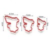Unique Bargains Cookie Cutters 3 Pcs Christmas Truck Cookie Mould Set Dishwasher Safe Stainless Steel Plastic-coated Red Silver Tone 1 Set - 3 of 4