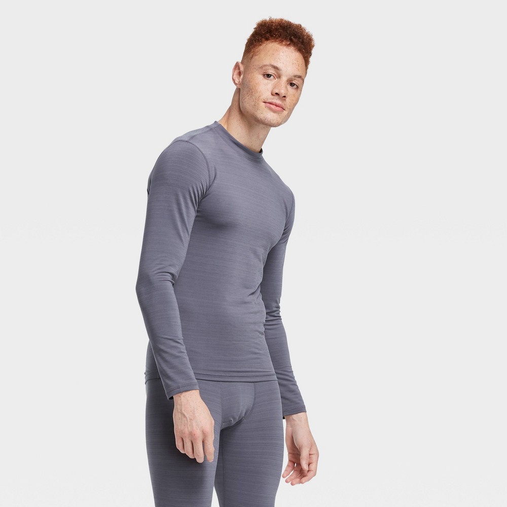 Men's Long Sleeve Fitted Cold Mock T-Shirt - All in Motion Gray L was $22.0 now $11.0 (50.0% off)