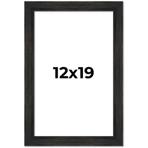 PosterPalooza | 12x19 Wide Barnwood Picture Frame, UV Acrylic, 6 Finishes - Grey, Brown, White, and Black - 1 of 4
