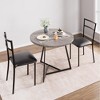 Round Kitchen Table Set for 2, Dining Table and Chairs for 2, Modern Dining Room Table Set - 3 of 4