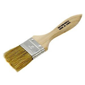 Chef Craft 2" Wide Natural Bristles Basting / Pastry Brush with Wooden Handle - 1 of 2
