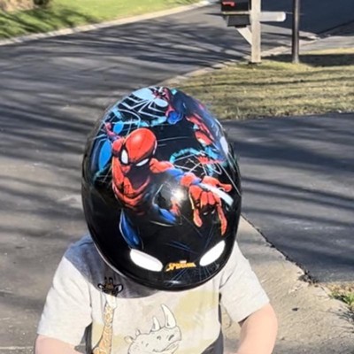 Spiderman bike helmet for deals 3 year old