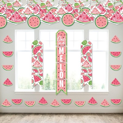 Big Dot of Happiness Sweet Watermelon - Wall and Door Hanging Decor - Fruit Party Room Decoration Kit