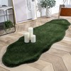 Home Mart Goods Sage Green Faux Rabbit Fur Fuzzy Soft Fluffy Plush Cozy Shaggy Area Rug - 2 of 4