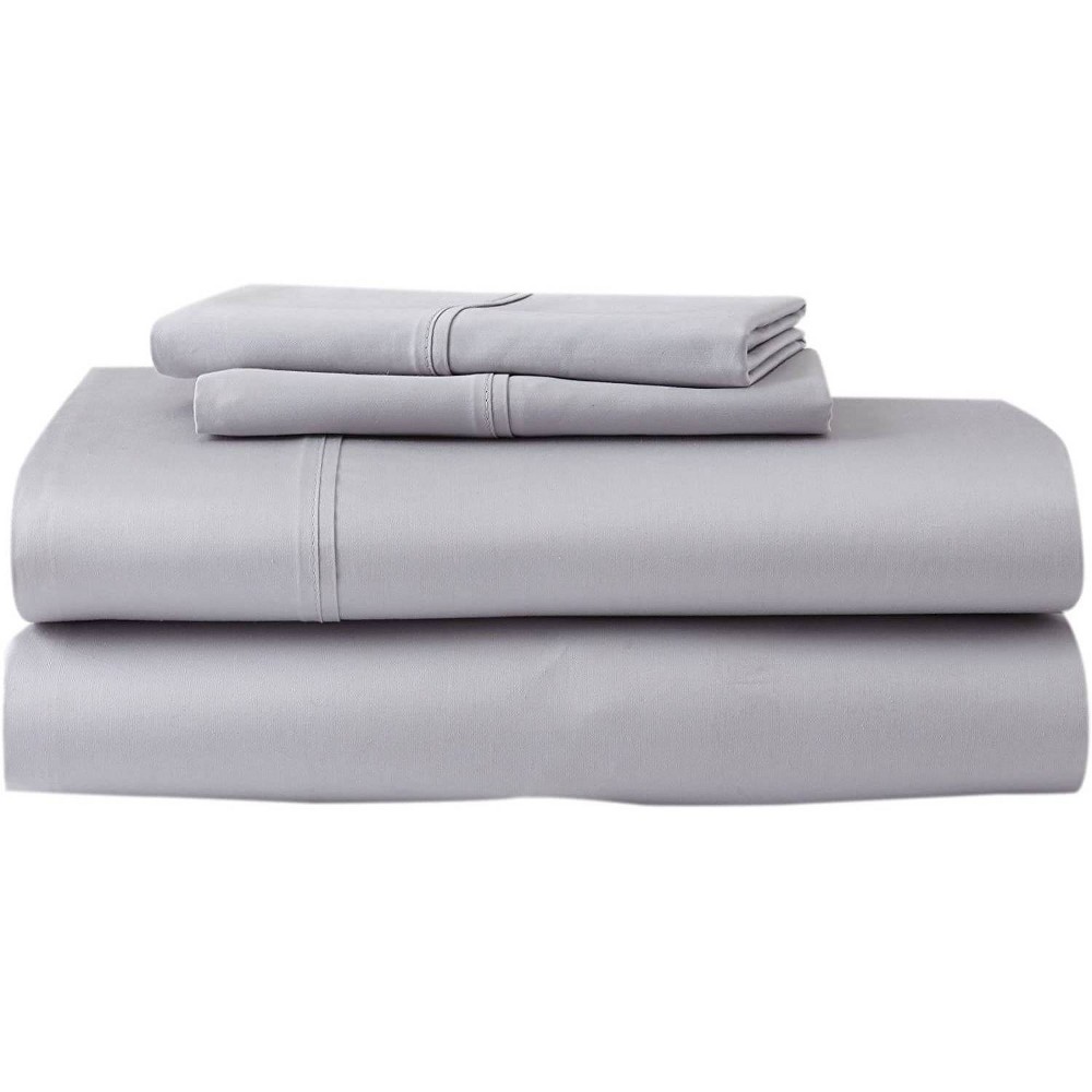 Photos - Bed Linen Full Solid Sheet Set Gray - GhostBed