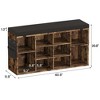 Acekool Shoe Bench with 10/5 Adjustable Shelves & Removable Cushion, Entryway Storage Organizer for Bedroom, Hallway - 2 of 4