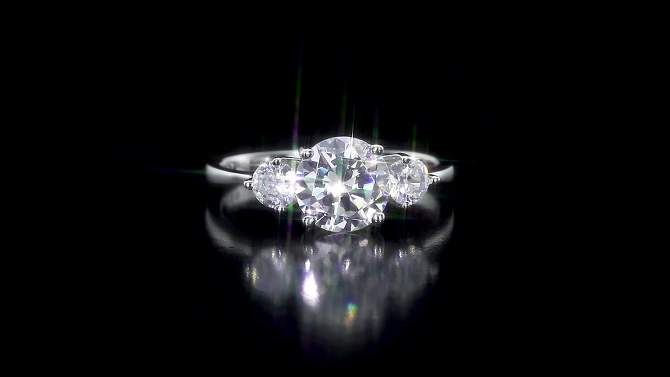 Cubic Zirconia Engagement Ring in Sterling Silver, 2 of 6, play video