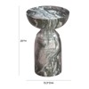 TOV Furniture Rue 20"H Transitional Marble Concrete Stone Side Table in Gray - 4 of 4
