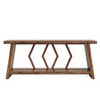 HDZNVF 70.9 in Extra Long Farmhouse Console Table, 2-Tier Narrow Entryway Sofa Table with Storage Shelves - 3 of 4