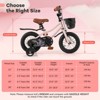 Costway 12"/14"/16"/18" Kid’s Bike with Training Wheels Adjustable Handlebar & Seat Handbrake Pink - 3 of 4