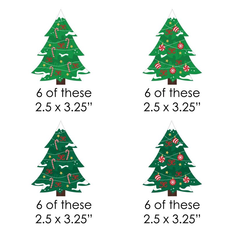 Big Dot of Happiness Snowy Christmas Trees - DIY Shaped Classic Holiday Party Cut-Outs - 24 Count, 2 of 6