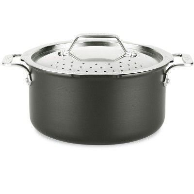 All-Clad 6 Quart Nonstick Multi-Pot, Simply Strain Hard Anodized Cookware