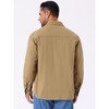 INSPIRE CHIC Men's Button Down Long Sleeve Point Collar Casual Cargo Work Shirt - 3 of 4