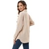 Womens Corduroy Jackets Button Down Shackets Belted Coat Casual Western Oversized Shacket Jacket with Pockets - 2 of 4