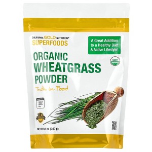 Organic Wheat Grass Powder, Sourced from USA, USDA Certified Organic, 8.5 oz (240 g) - 1 of 3