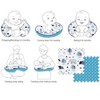 Bacati - 3 pc Woodlands Aqua/Navy/Gray Boys Hugster Feeding & Infant Support Nursing Pillow - 3 of 4