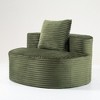 55" Corduroy Compressed Lounge Sofa with High-Density Foam, No Assembly Required, and Bonus Throw Pillows - 3 of 4