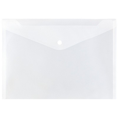 JAM Paper Poly Envelope with Snap Closure Letter Size Clear 12/Pack 218S0CLG