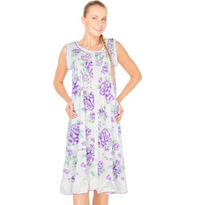 JEFFRICO Womens Sleeveless Nightgowns Sleepwear Soft Pajama Dress Nightshirts