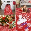 Christmas Area Rug, Snowflake Print Washable Soft Carpet with Non Slip Backing, Low Pile Stain Resistant Floor Mat for Living Room, Bedroom - 4 of 4