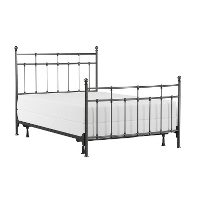 Twin Providence Metal Headboard and Frame with Spindle Design Aged Pewter - Hillsdale Furniture