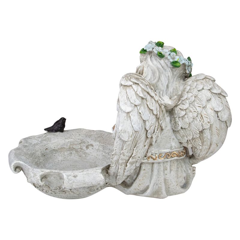 Northlight 12.25" Sitting Angel Bird Feeder Outdoor Garden Statue, 3 of 6
