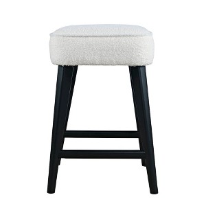Jofran,Wes Mid-Century Modern Boucle Upholstery Backless Counter Barstool (Set of 2) - 1 of 4