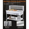 72QT Steam Table, 9x8QT Electric Commercial Food Warmer with Acrylic Shield, Stainless Steel Bain Marie Countertop, Lockable Wheels, 1500W, 110V - 4 of 4