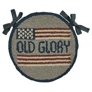 Park Designs Old Glory Hooked Chair Pad - 1 of 3