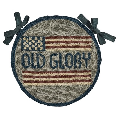 Park Designs Old Glory Hooked Chair Pad - image 1 of 3