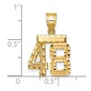 Black Bow Jewelry 14k Yellow Gold, Varsity Collection, Small D/C Pendant Number 48 - 2 of 3