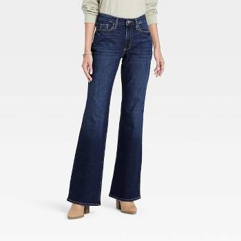 Earl Jeans 4P Womens Low Rise Straight Leg Thick Stitch Blue Medium Wash  Stretch